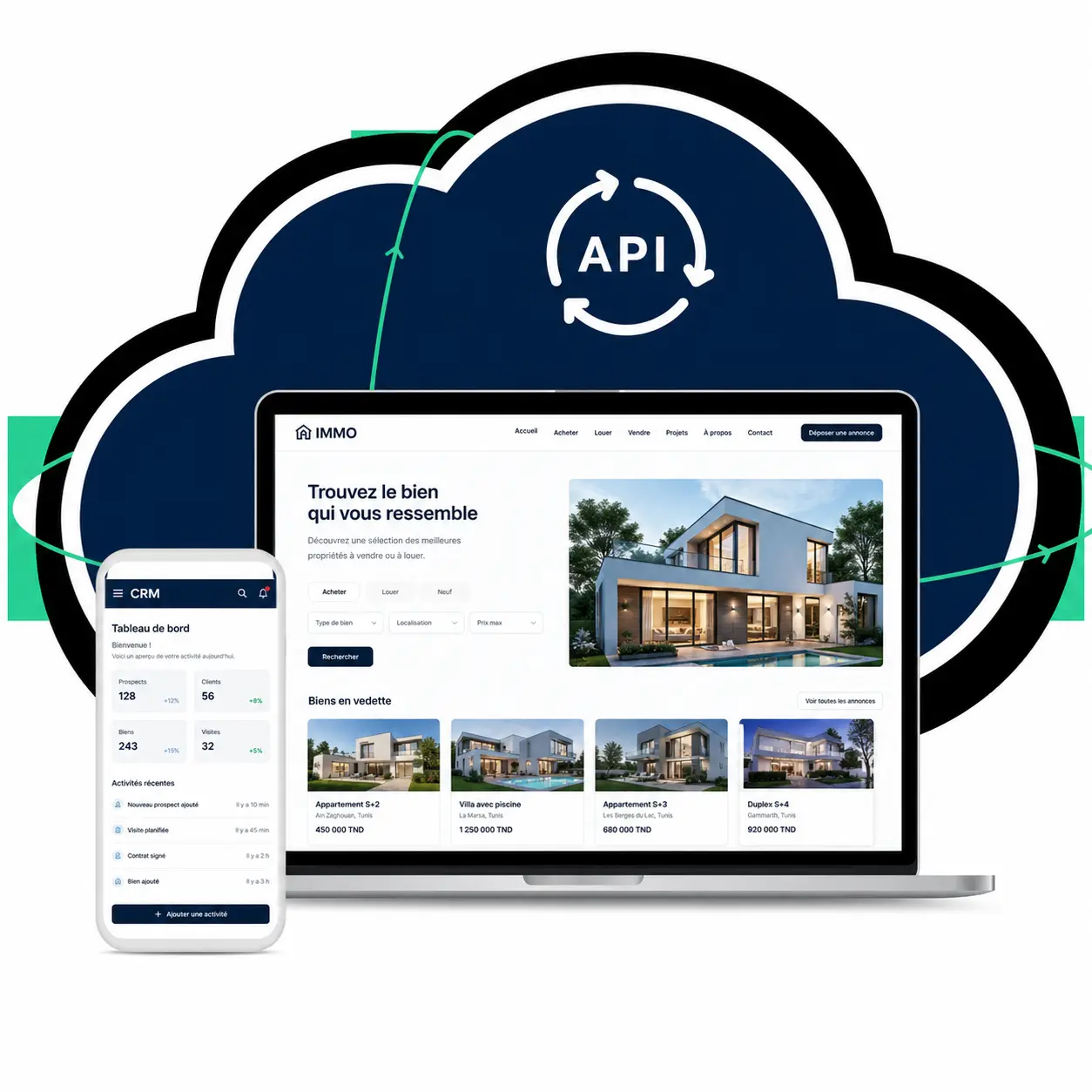 Logiciel & CRM immobilier pour les agences immobilières en Tunisie